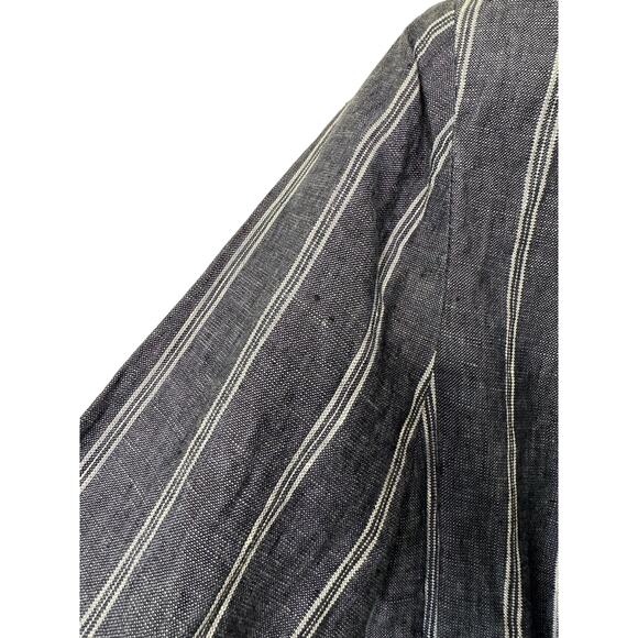 CAbi Blazer Singel Breasted‎ Work Office Blue White Linen Nautical Blazer Size 4 - Picture 8 of 12